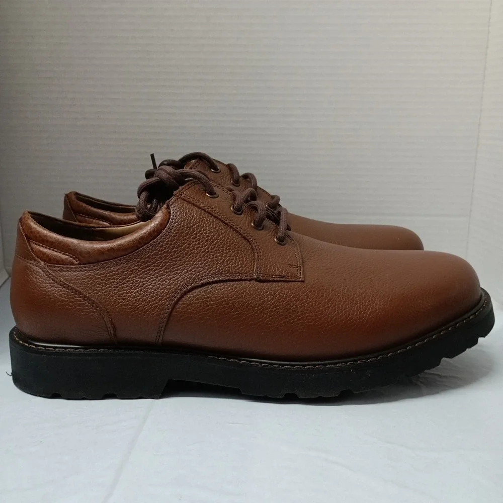 Dockers Shelter Mens 15 M Tan‎ Brown Leather Business Casual Oxford Shoes